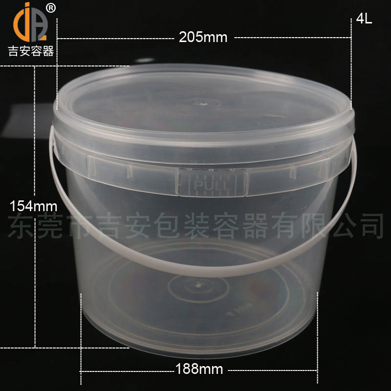 吉安容器4L透明食品桶尺寸